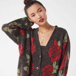 Rose button-down cardigan